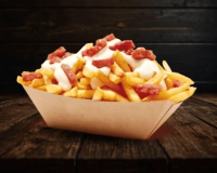 Frites Sauce Fromagere+Lardons de volaille